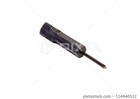 Black screwdriver isolated on white background Black screwdriver isolated on white background 114940522