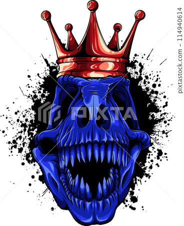 skull of dinosaur tyrannosaurus rex. vector illustration design skull of dinosaur tyrannosaurus rex. vector illustration design 114940614