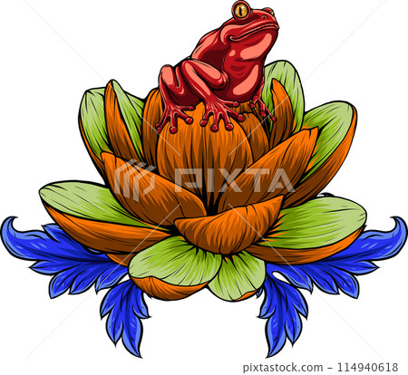 Beautiful flower Lily Lotus vector illustration design Beautiful flower Lily Lotus vector illustration design 114940618