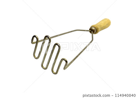 Press for a potato isolated on a white background 114940840