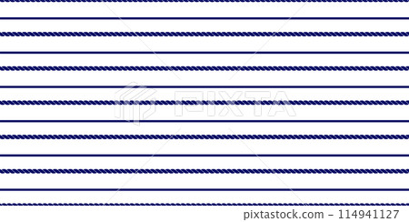 Marine rope stripe seamless pattern, Nautical style concept design background 114941127