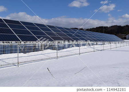 snow country solar panel 114942281