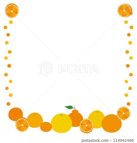 Various tangerines assorted_Citrus frame_Square 114942486