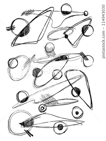 Hand-drawn geometric original pattern illustration 114943030