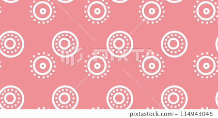 Simple geometrical white seamless pattern and colourful background print 114943048
