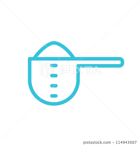 Dose measuring spoon icon. Isolated on white background. From blue icon set. 114943087