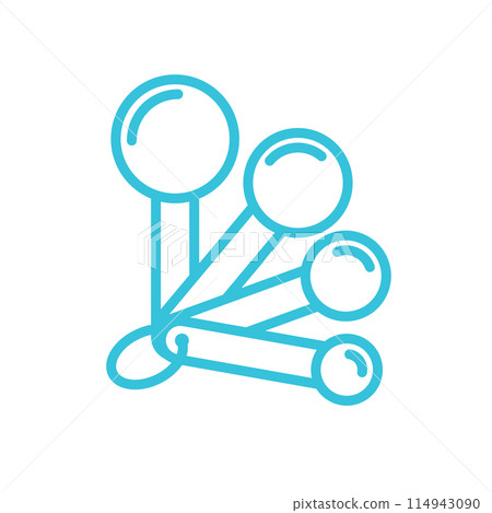 Measuring spoons icon. Isolated on white background. From blue icon set. 114943090