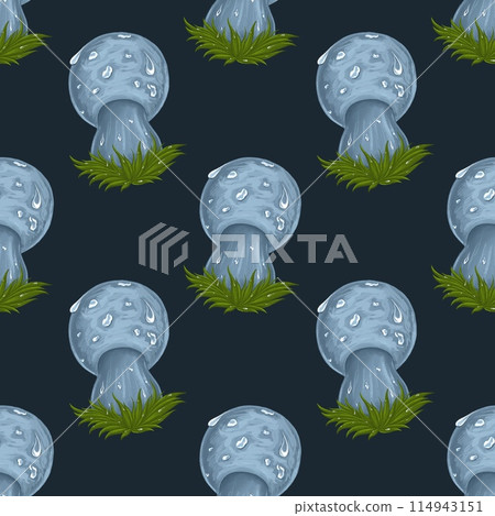 Forest mushrooms seamless pattern hand drawn Forest mushrooms seamless pattern hand drawn 114943151