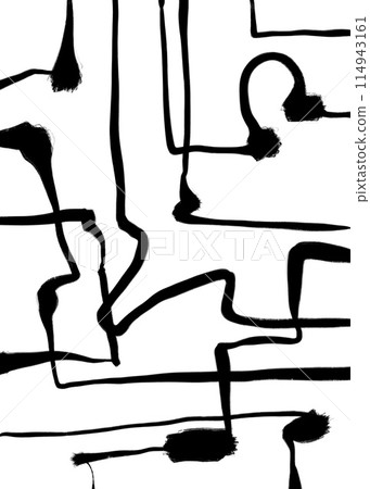 Bold acrylic watercolour charcoal ink hand drawn illustration lines abstract 114943161
