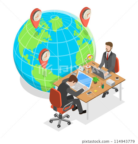 3D Isometric Flat Illustration of World Traveling, Summer Vacations. Item 3 3D Isometric Flat Illustration of World Traveling, Summer Vacations. Item 3 114943779