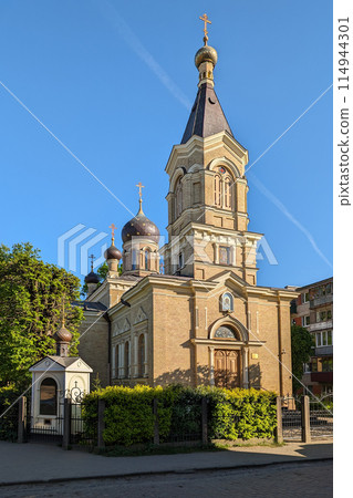Old ancient Church of St Archangel Michael on the Moscow Forstadt in Riga, Latvia. Old ancient Church of St Archangel Michael on the Moscow Forstadt in Riga, Latvia. 114944301