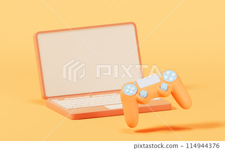 Classic game pad and portable notebook, 3d 114944376