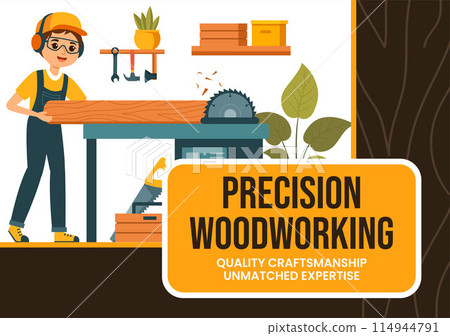Woodworking Social Media Background Flat Cartoon Hand Drawn Templates Illustration Woodworking Social Media Background Flat Cartoon Hand Drawn Templates Illustration 114944791