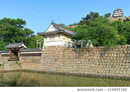 [香川縣]晴朗天氣下的丸龜城和大手門 114945188