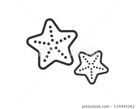 海星圖示插圖(畫線) 海星圖示插圖(畫線) 114945261