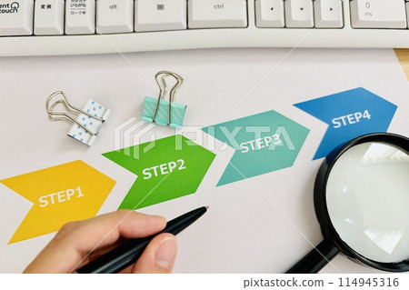 Someone who writes out steps to a goal 114945316