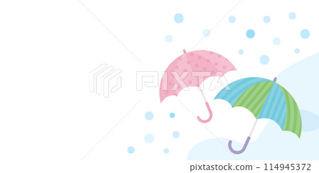 被雪覆蓋的粉紅色、綠色和藍色雨傘的向量背景圖像 被雪覆蓋的粉紅色、綠色和藍色雨傘的向量背景圖像 114945372