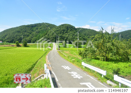 View from the train window from Maibara Station to Ogaki Station on the JR Tokaido Main Line (Summer 2022) View from the train window from Maibara Station to Ogaki Station on the JR Tokaido Main Line (Summer 2022) 114946197