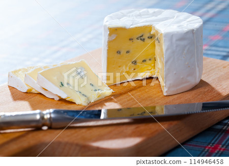 Soft blue cheese 114946458