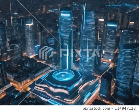 Hologram of a Future City 114947128