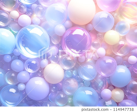 Bright soft color bubble background material 114947738