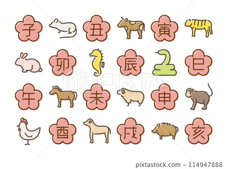 十二生肖圖標集景觀 114947888