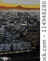 Sunset seen from a residential area 114948280