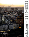 A city stained by the setting sun 114948331