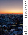 A city stained by the setting sun 114948335