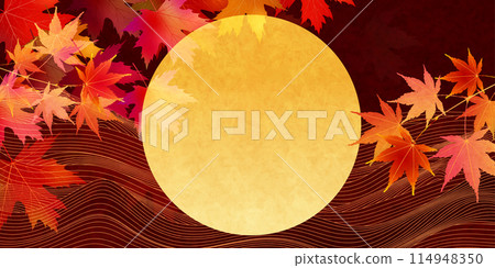 Moon viewing 15th night autumn background 114948350