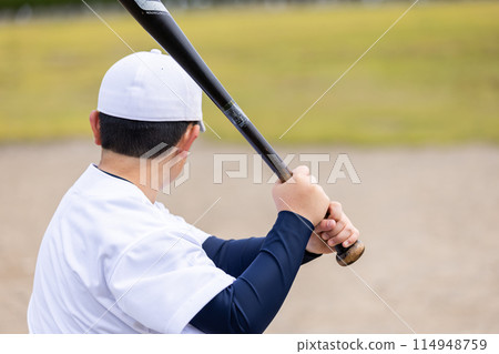 Boy holding a bat Baseball boy 114948759