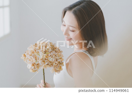 hydrangea, female, lady 114949061