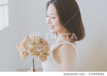 hydrangea, female, lady 114949062