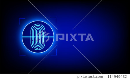 fingerprint Security concept futuristic connection network security communication information on cyber tech vector illustration copy space for text 114949482