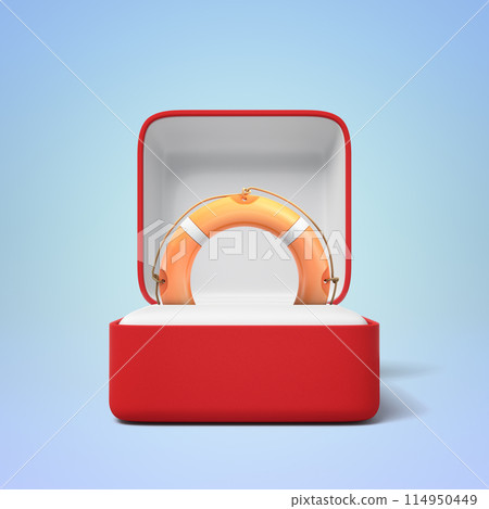 Lifebuoy in a ring case symbolizing security 114950449
