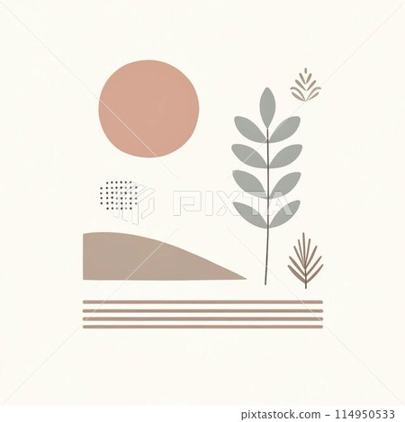 斯堪的納維亞風格的自然圖標 斯堪的納維亞風格的自然圖標 114950533