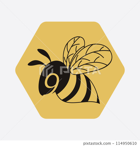 bee logo illustrations design icon 114950610