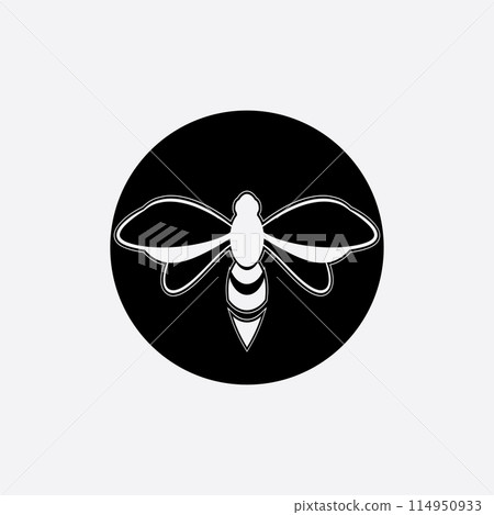 bee logo illustrations design icon 114950933