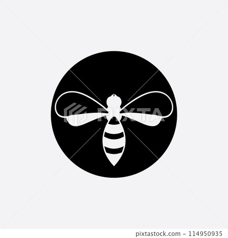 bee logo illustrations design icon 114950935