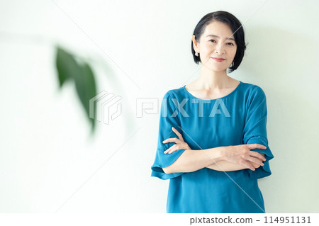 Portrait of a middle-aged woman Portrait of a middle-aged woman 114951131