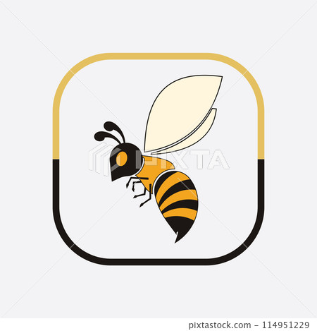 bee logo illustrations design icon bee logo illustrations design icon 114951229