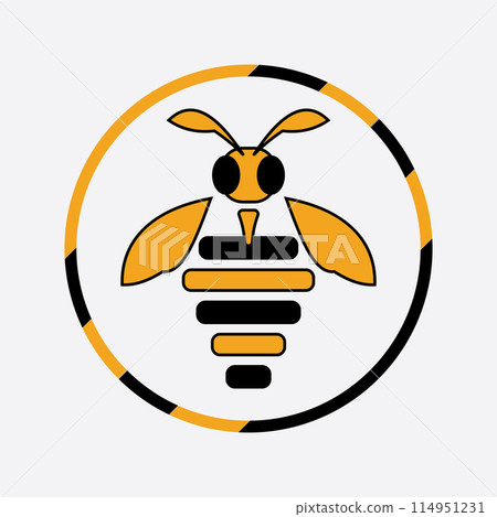 bee logo illustrations design icon bee logo illustrations design icon 114951231