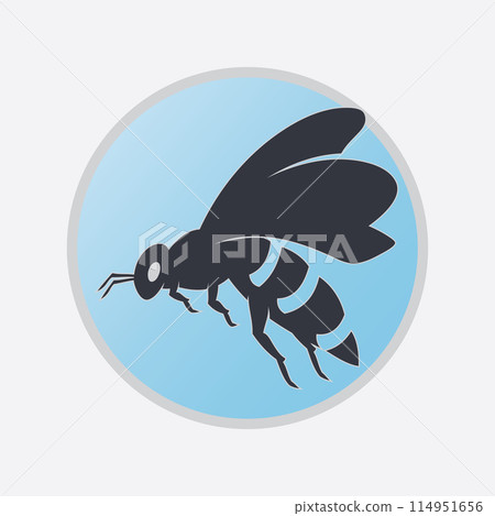 bee logo illustrations design icon 114951656