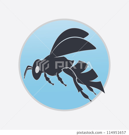 bee logo illustrations design icon 114951657