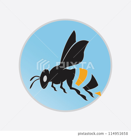 bee logo illustrations design icon 114951658