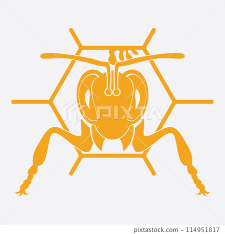 bee logo illustrations design icon 114951817