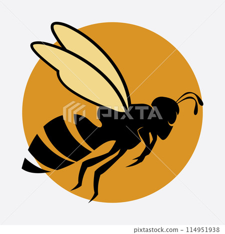 bee logo illustrations design icon 114951938