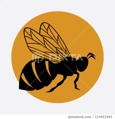 bee logo illustrations design icon 114951943