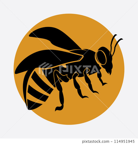 bee logo illustrations design icon bee logo illustrations design icon 114951945