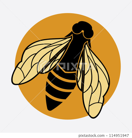 bee logo illustrations design icon bee logo illustrations design icon 114951947